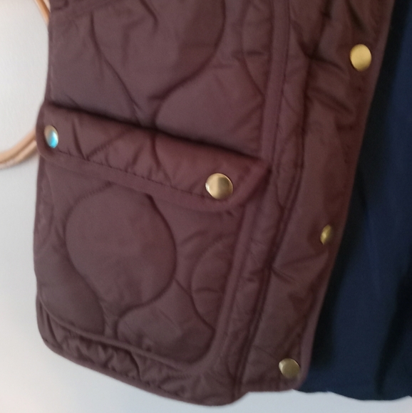 J.Crew Quilted Excursion Dark Nutmeg Puff Vest Size XS - Picture 3 of 6